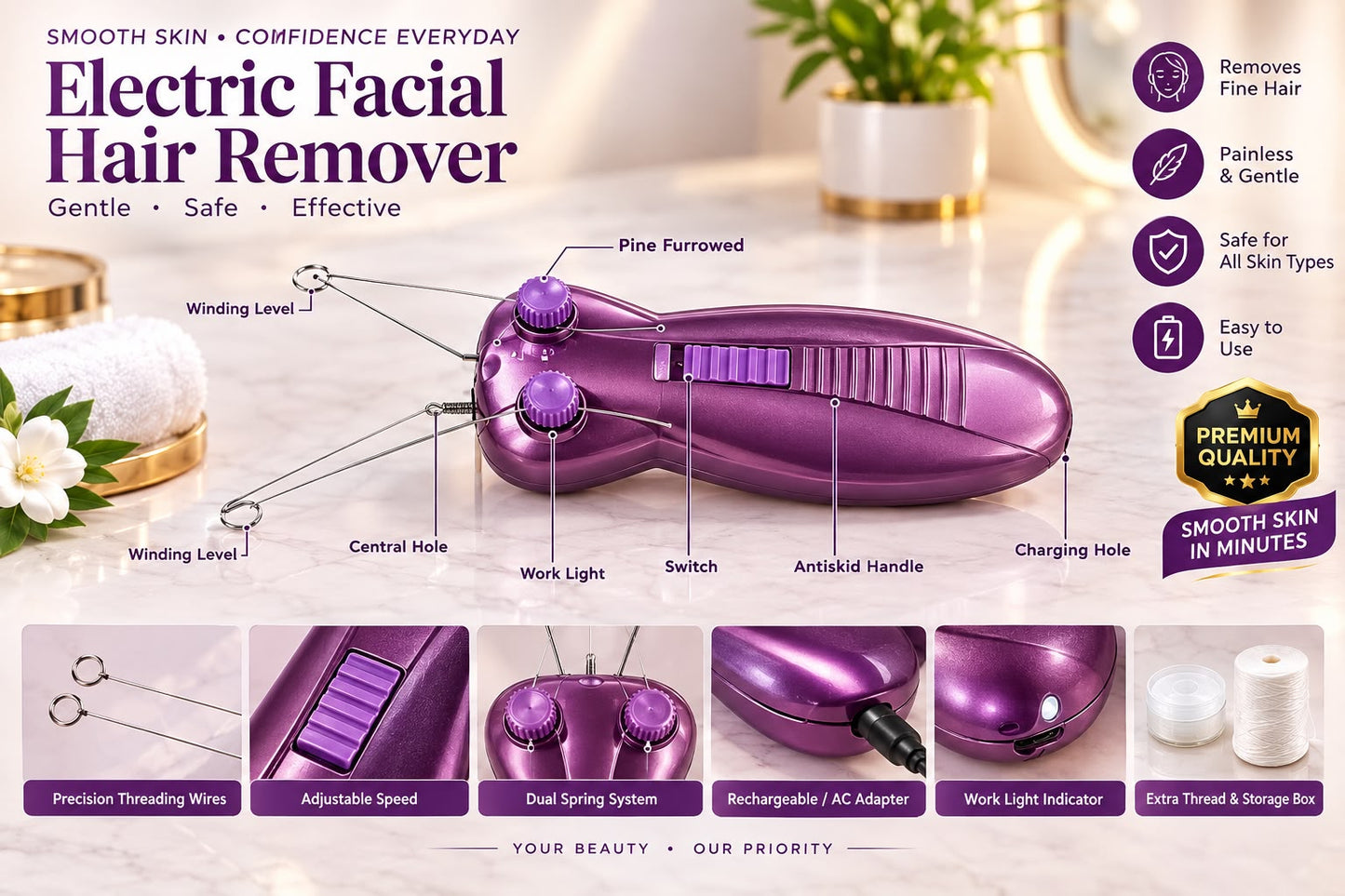 Electric Facial Hair Remover